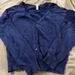 Blue v neck cardigan